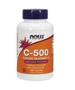 NOW Foods - Vitamin C-500 Calcium Ascorbate-C - 100 caps