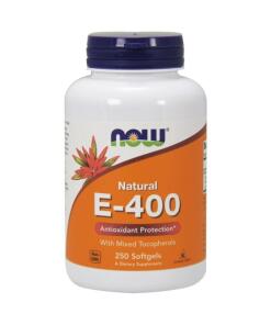 NOW Foods - Vitamin E-400 - Natural (Mixed Tocopherols) - 250 softgels