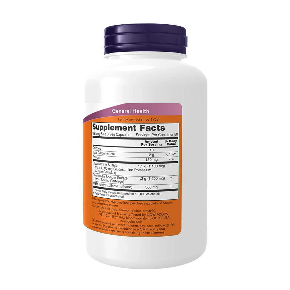 Glucosamine et Chondroïtine avec MSM - 180 capsules – Image 4