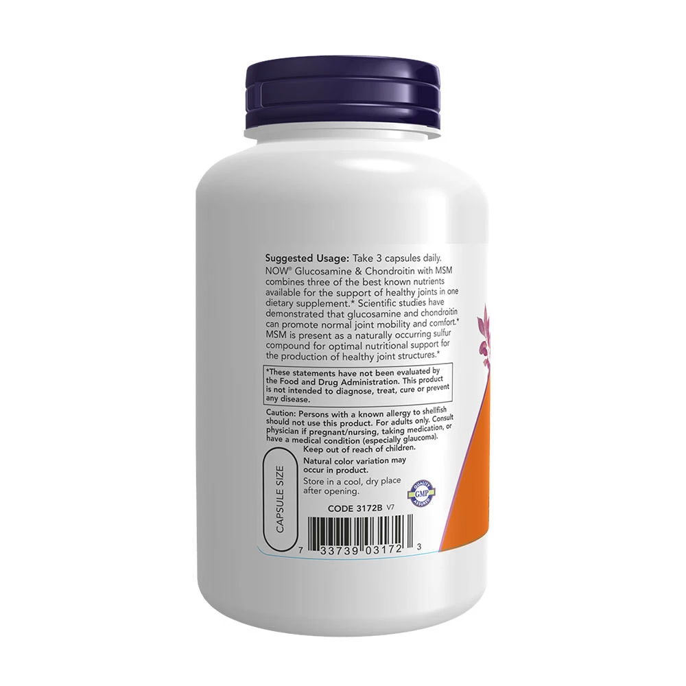 Glucosamine et Chondroïtine avec MSM - 180 capsules – Image 5