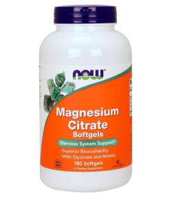 NOW - Magnesium Citrate Softgels - 180 softgels