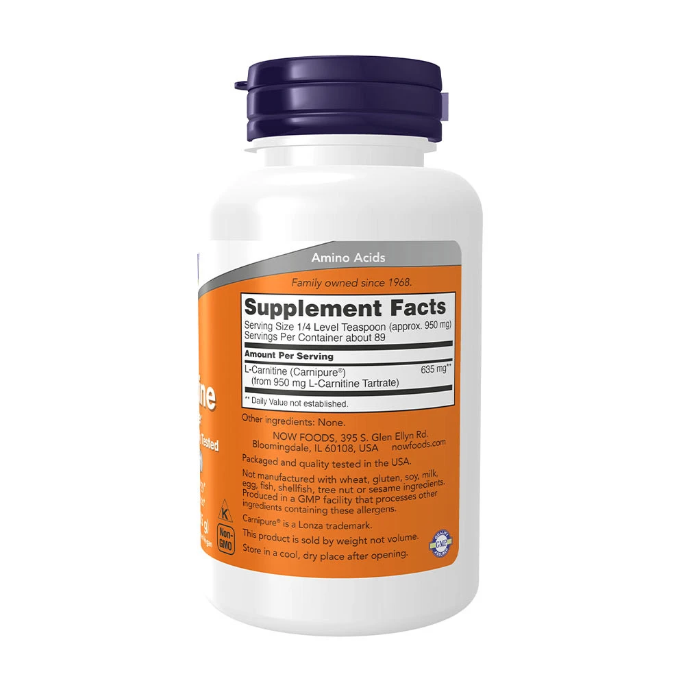 NOW - Now Foods - Poudre de L-Carnitine (85 g) – Image 4