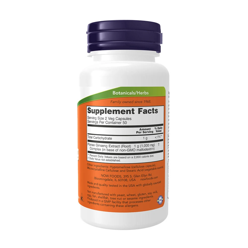 Panax Ginseng, 500mg - 100 gélules – Image 4