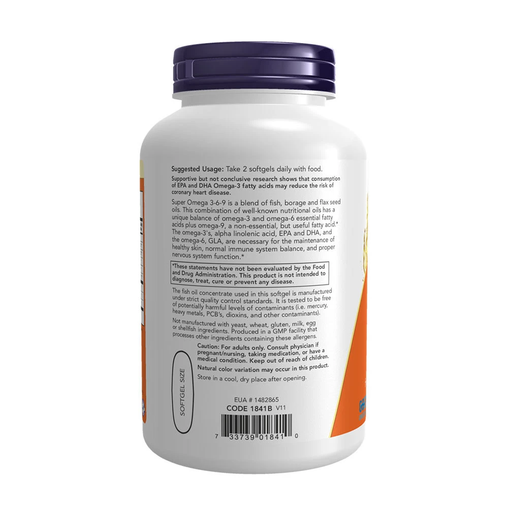 Super Oméga 3-6-9, 1200mg - 180 softgels – Image 3