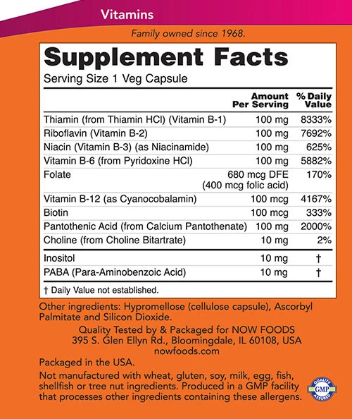 Vitamine B-100 - 250 vcaps – Image 2