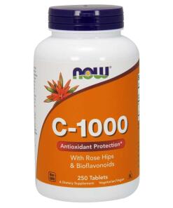 NOW - Vitamin C-1000 with Rose Hips & Bioflavonoids - 250 tablets