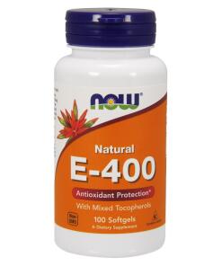 NOW - Vitamin E-400 - Natural (Mixed Tocopherols) - 100 softgels