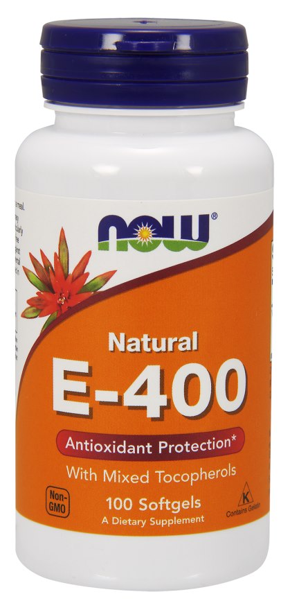 NOW - Vitamin E-400 - Natural (Mixed Tocopherols) - 100 softgels