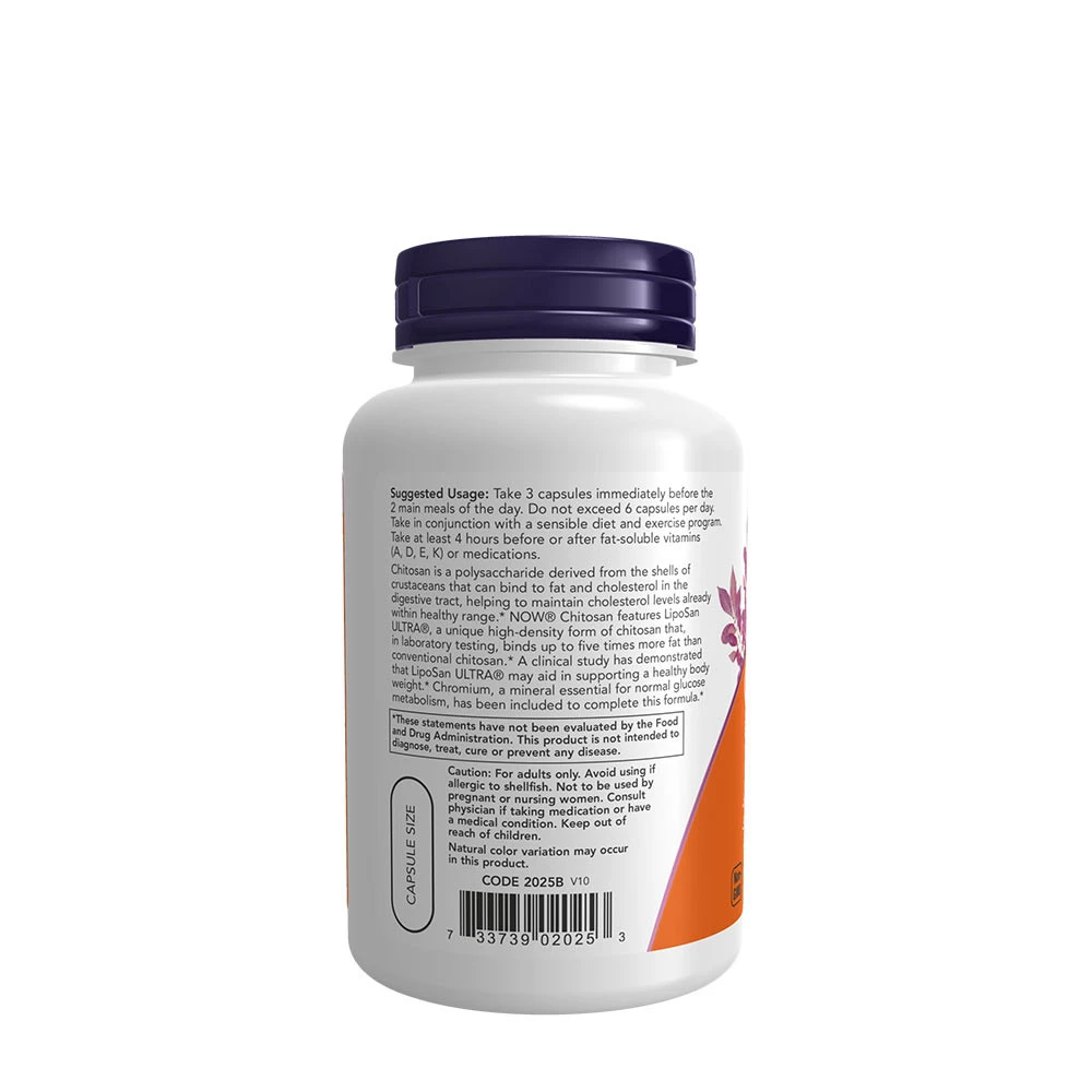 Chitosan, 500mg Plus Chrome - 120 vcaps – Image 5