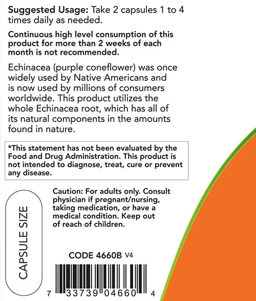 Echinacea, 400mg - 100 vcaps – Image 5