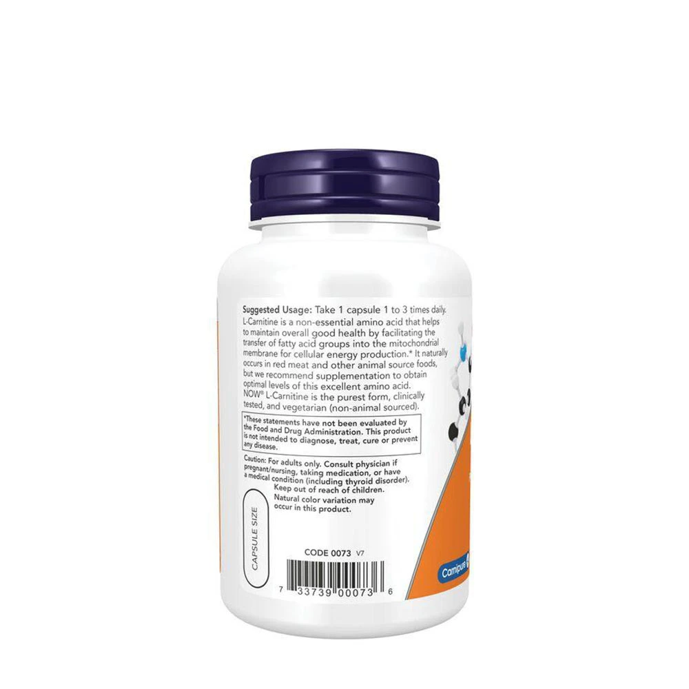 L-Carnitine, 500mg - 180 vcaps – Image 6