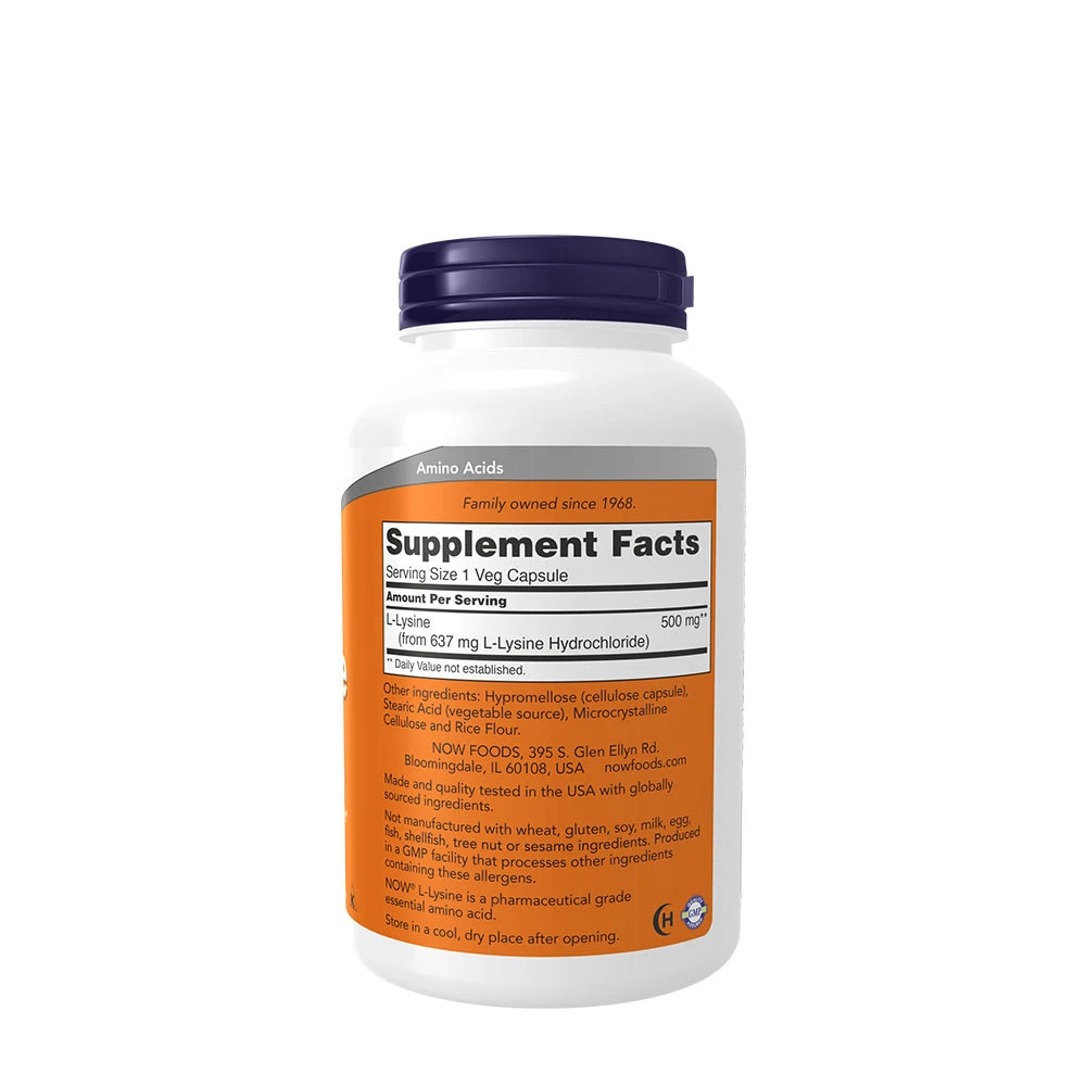 L-Lysine, 500mg - 250 vcaps – Image 4
