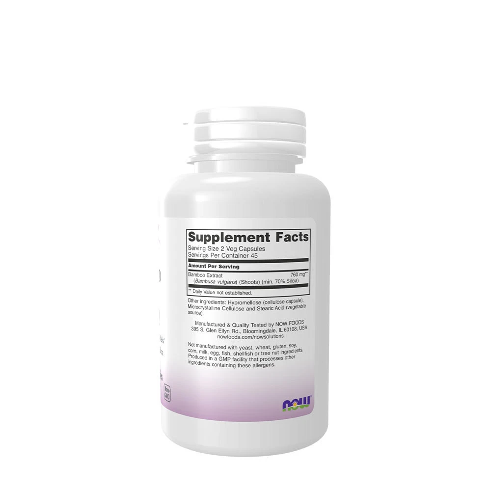 Now Foods - Beauté de la Silice de Bambou (90 capsules végétales) – Image 4
