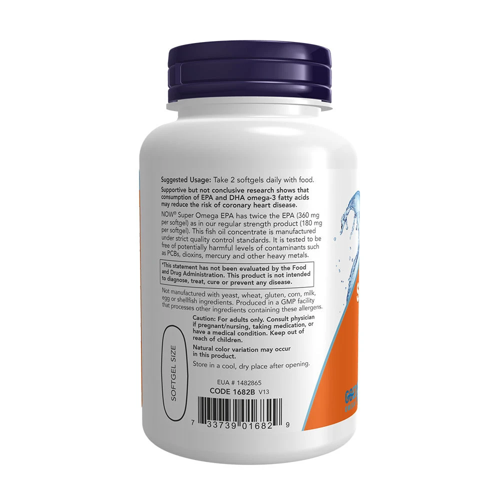 Super Omega EPA distillé moléculairement - 120 softgels – Image 3