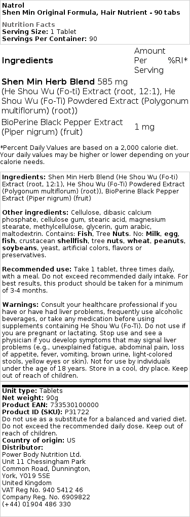 hårnæringsstof - 90 faner