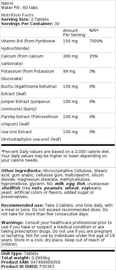 Pilule d'eau - 60 comprimés – Image 2
