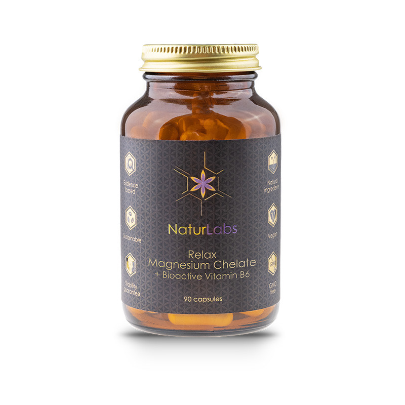NaturLabs - NaturLabs - Relax Magnesium Chelate Bisglycinate + Bioactive Vitamin B6