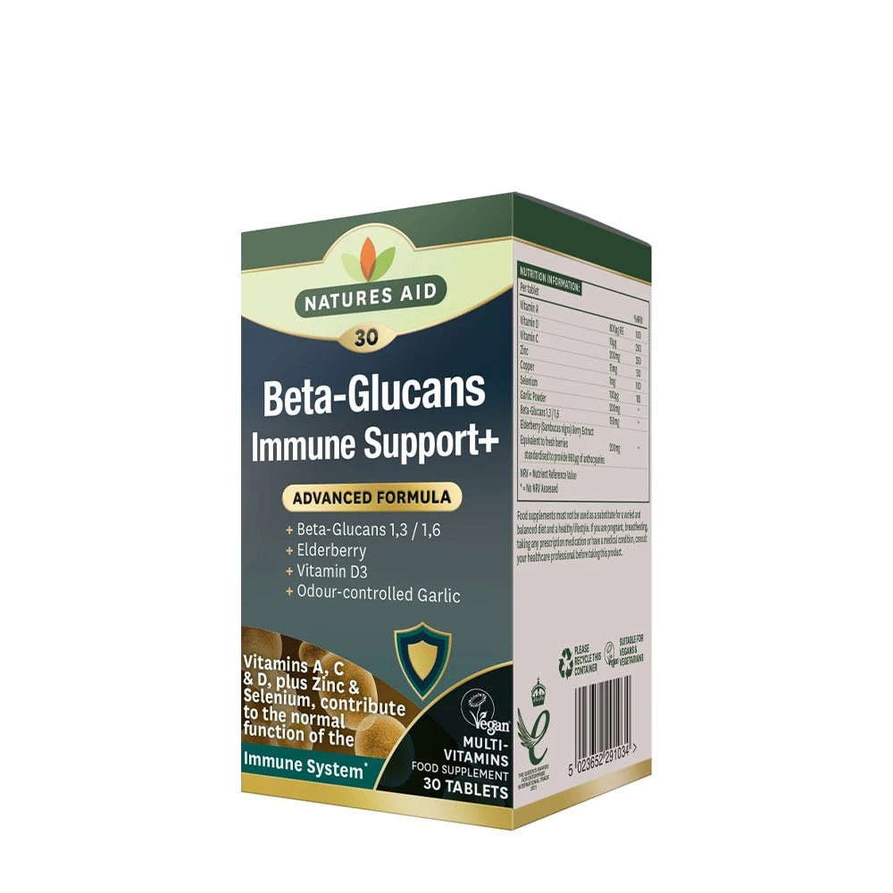 Natures Aid - Natures Aid Beta-Glucans Immune Support+ (30 Tablets)