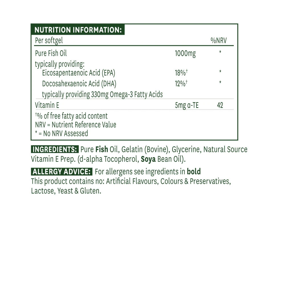 Huile de poisson Natures Aid 1000 mg (90 capsules molles) – Image 4