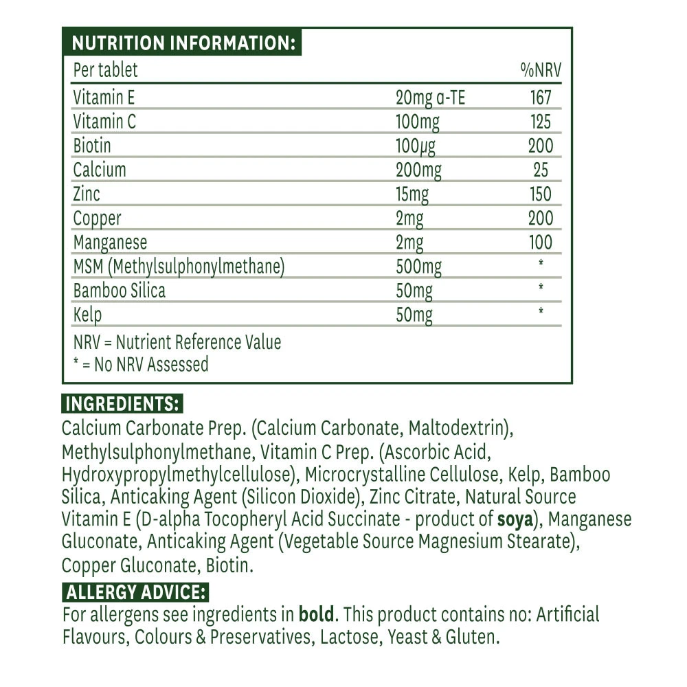 Formule pour Cheveux, Peau et Ongles Natures Aid (30 comprimés) – Image 5