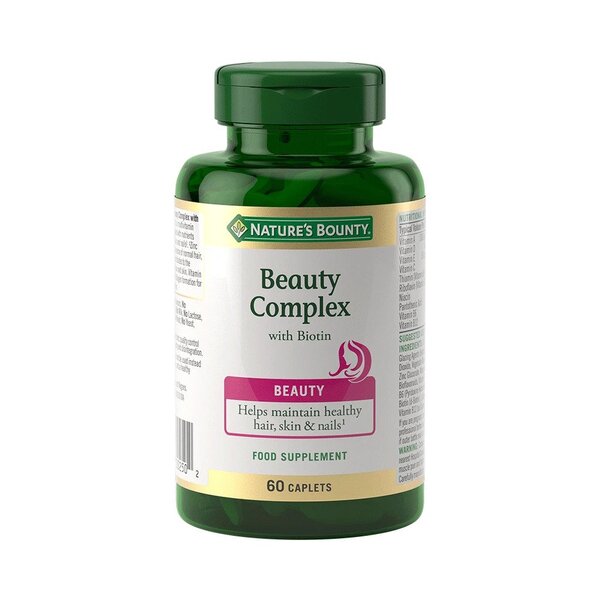 Natures Bounty - Beauty Complex med biotin - 60 kapslar