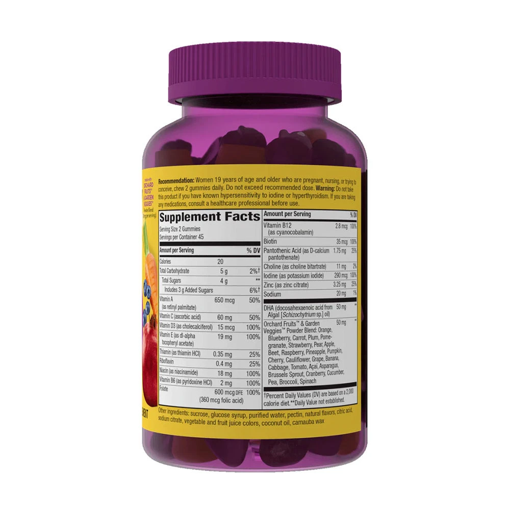 Nature's Way - Alive!® Soutien Quotidien Prénatal en Gommes Multivitaminées (90 Gommes, Orange & Limonade Framboise) – Image 6