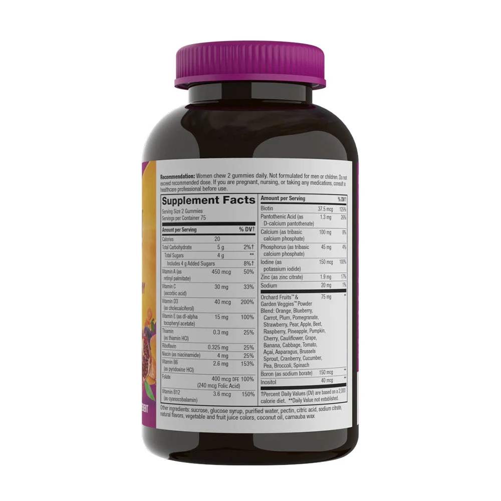Nature's Way - Alive!® Multivitamines Gommes pour Femmes (150 gommes, Baies Mélangées) – Image 7