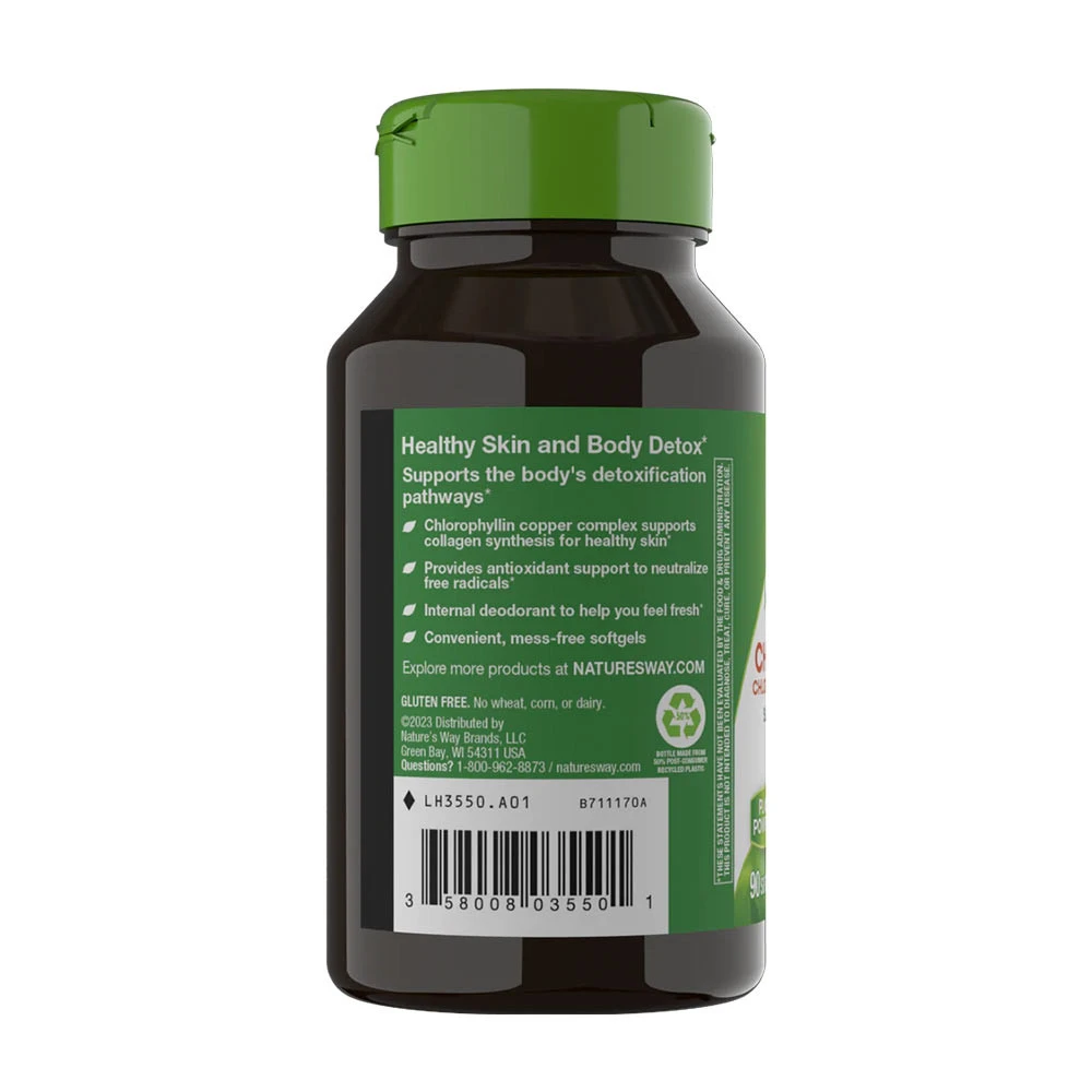Concentré de Chlorophylle Chlorofresh® de Natures Way (90 capsules molles) – Image 3