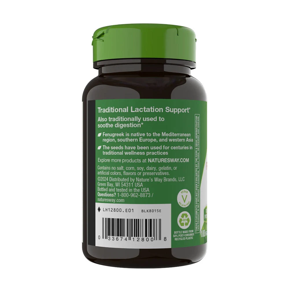 Graines de fenugrec de Natures Way (100 capsules) – Image 5