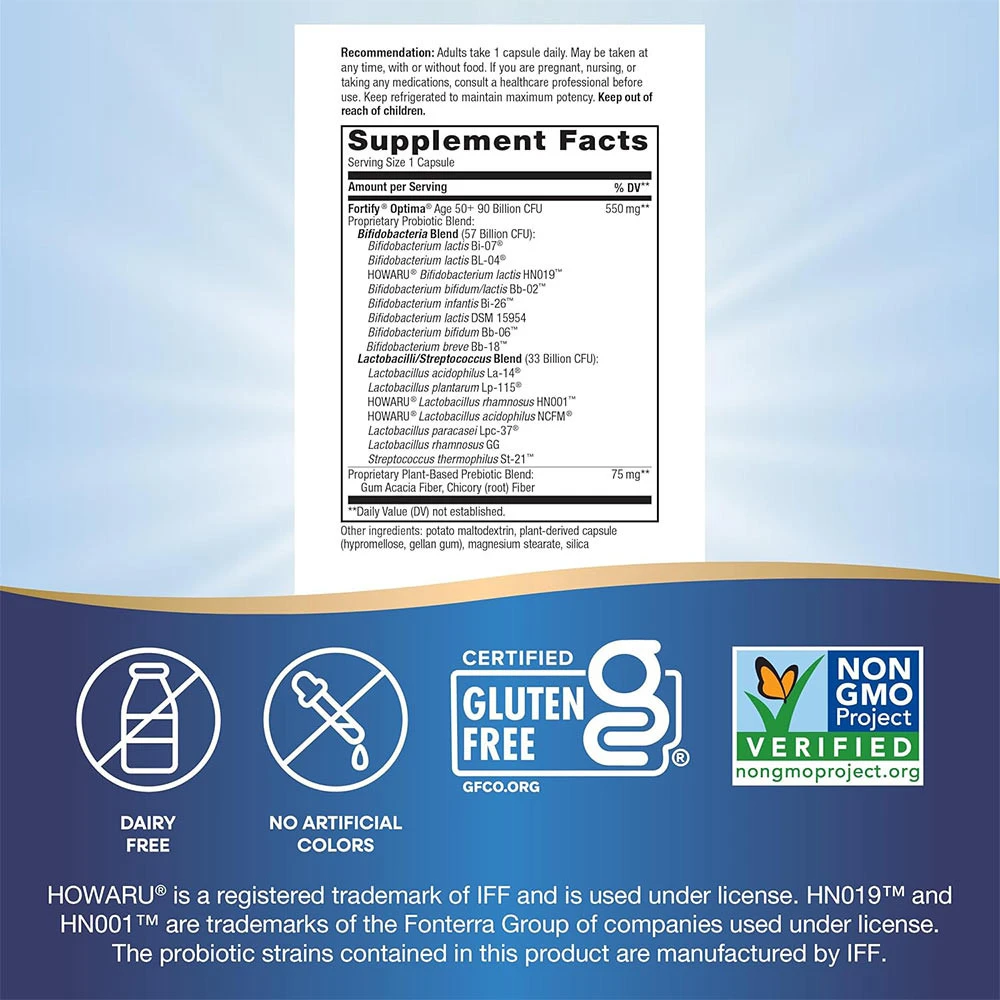 Natures Way Fortify® Optima Probiotique 50+ - 90 milliards de UFC (30 capsules) – Image 2