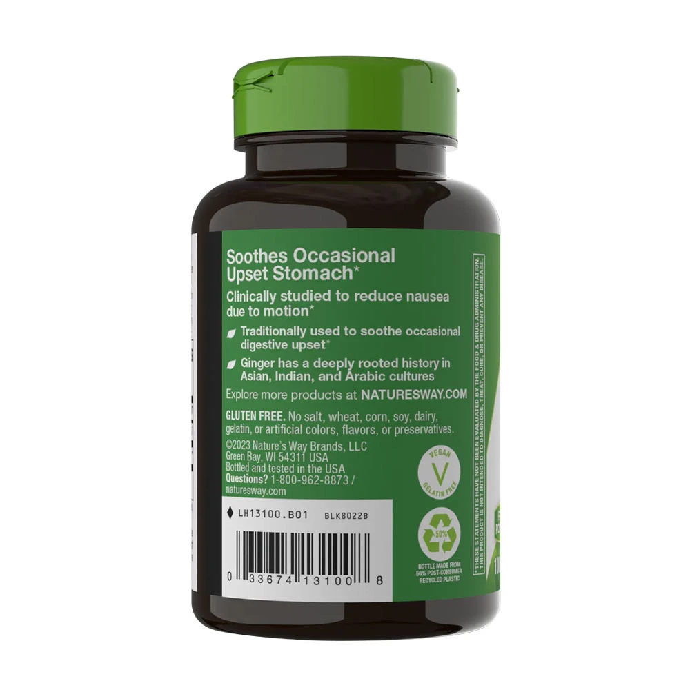 Racine de gingembre Nature's Way (100 capsules) – Image 5