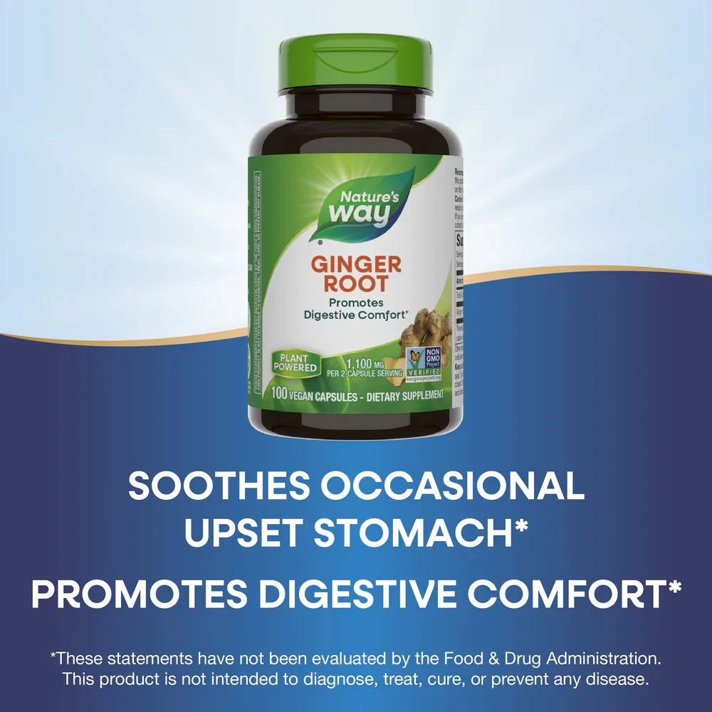 Racine de gingembre Nature's Way (100 capsules) – Image 7