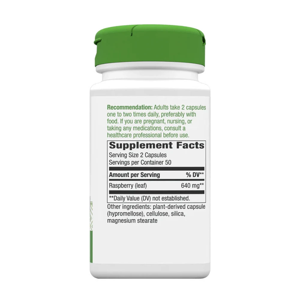 Feuille de framboisier Nature's Way (100 capsules) – Image 2