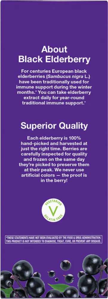 Sirop immunitaire pour enfants Sambucus de Natures Way (240 ml, sureau) – Image 3