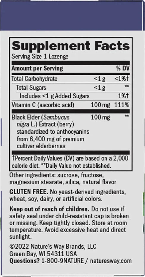 Pastilles à la Sureau Original de Natures Way (30 pastilles, Sureau) – Image 4