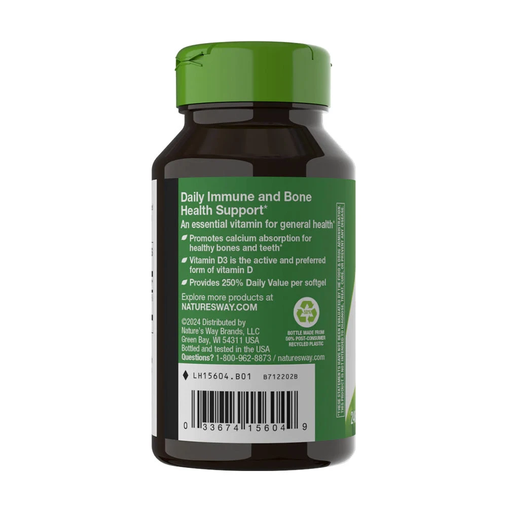 Vitamine D3 de Natures Way (240 capsules molles) – Image 5