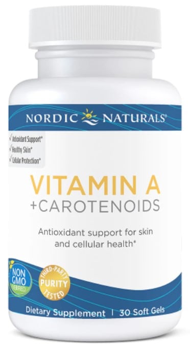 Nordic Naturals - Vitamin A + Carotenoider - 30 bløde kapsler