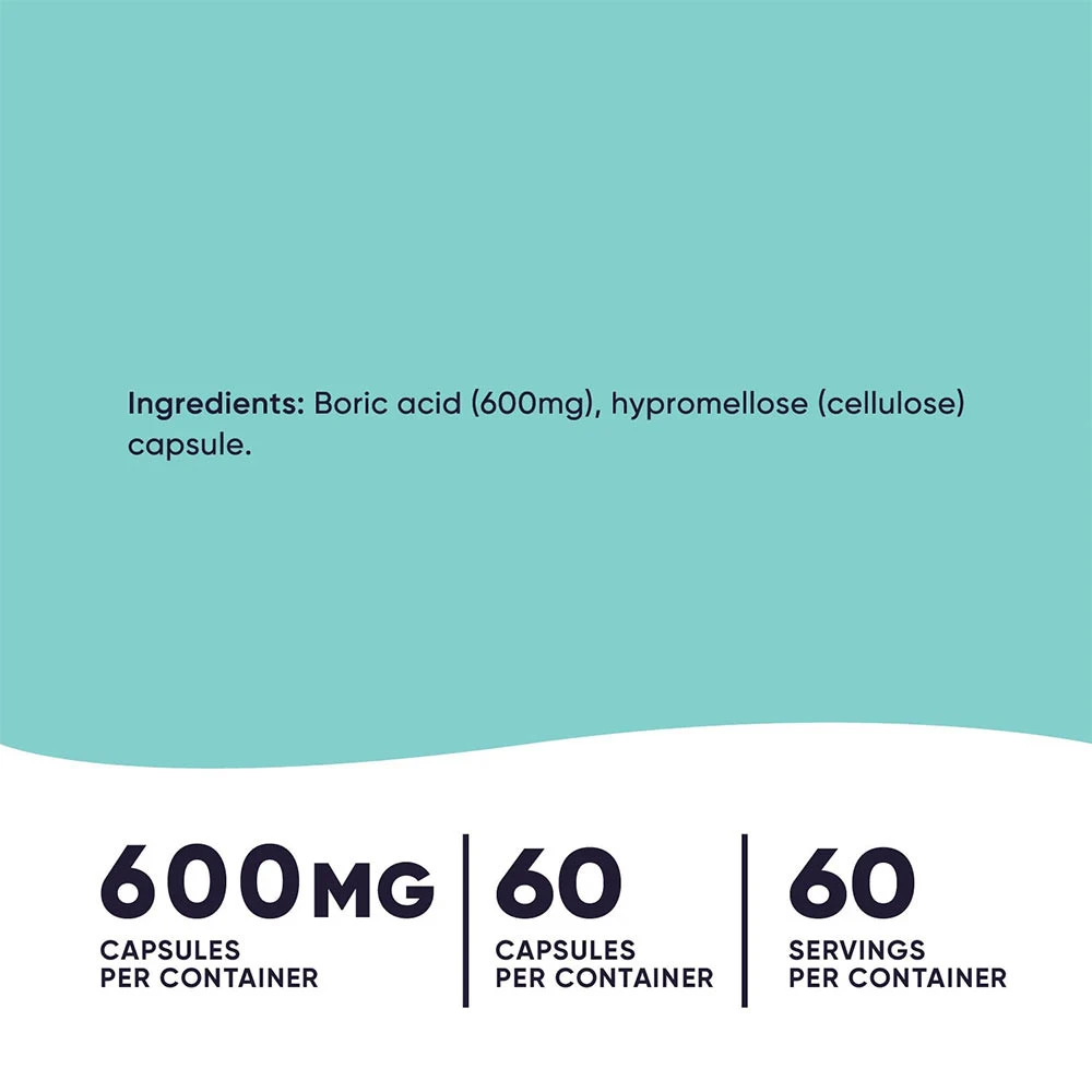 Capsules d'Acide Borique Nutricost (60 capsules) – Image 4