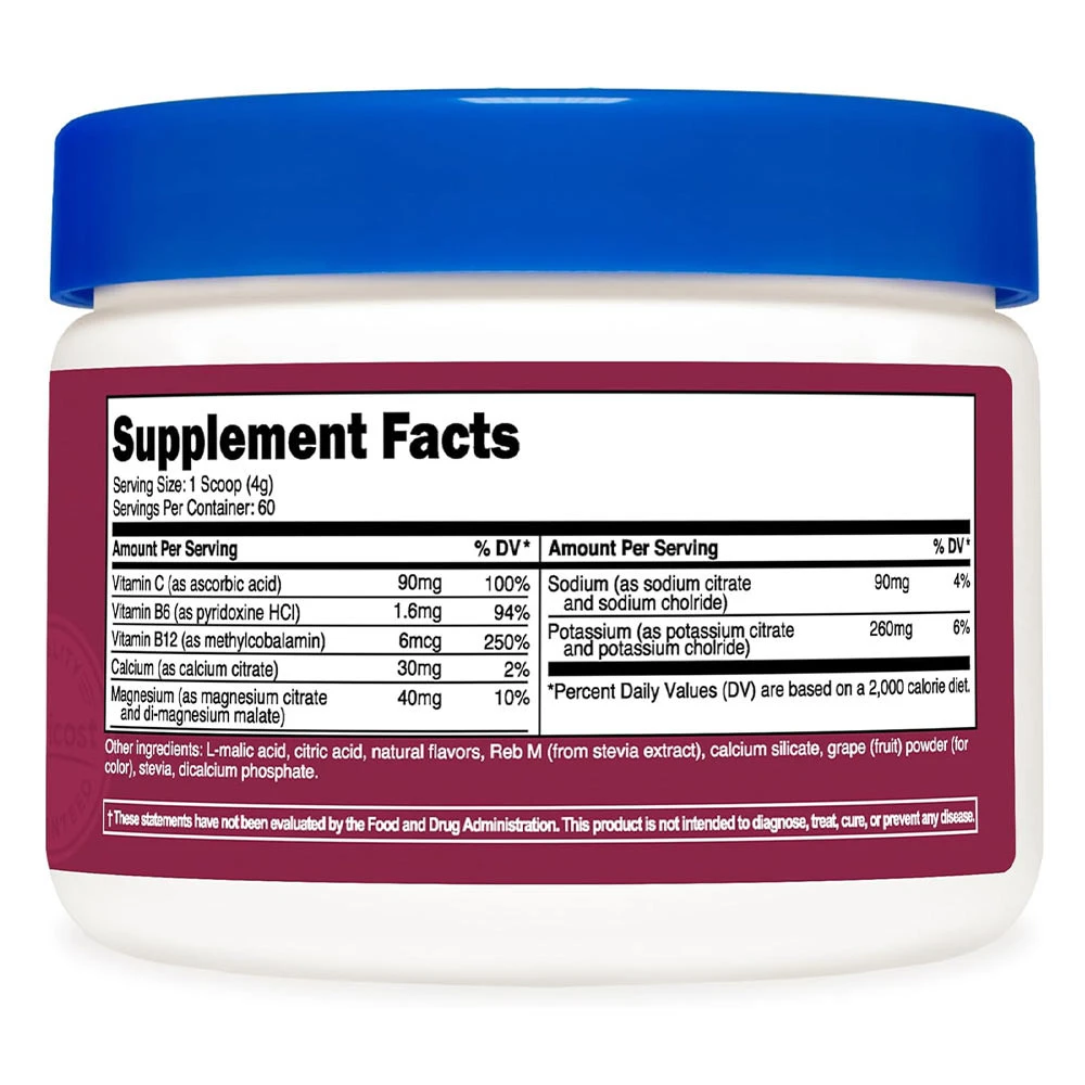 Complexe d'électrolytes Nutricost (234 g, raisin) – Image 4