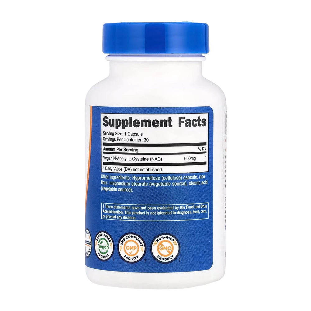 Nutricost N-Acétyl L-Cystéine (NAC) 600 mg (30 gélules) – Image 5