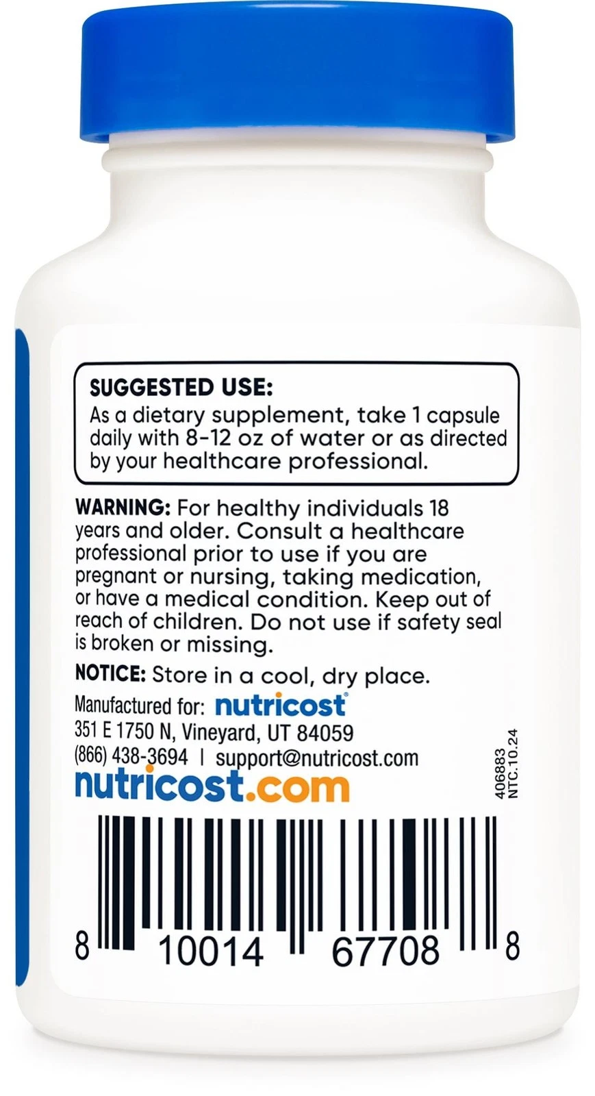 Nutricost Vitamine B2 Riboflavine 400 mg (30 capsules) – Image 3