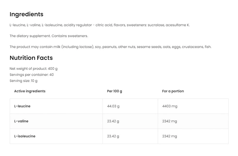 BCAA Instant à la Mangue - 400g – Image 4