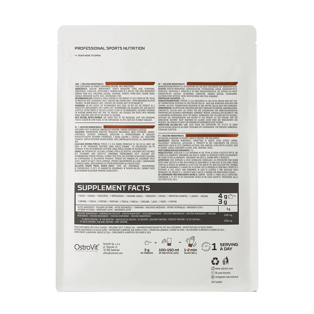 Créatine monohydrate, Cola - 300g – Image 7