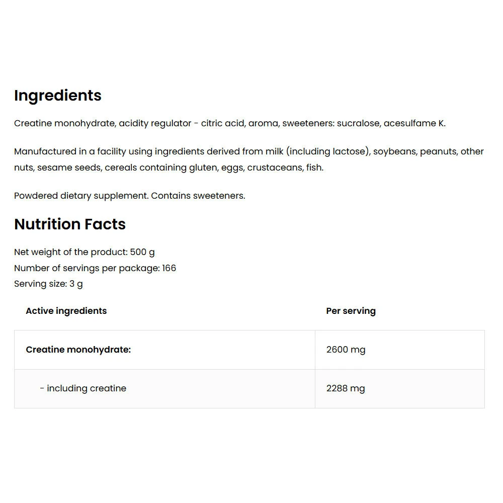 Créatine monohydrate à la Mangue - 500g – Image 5