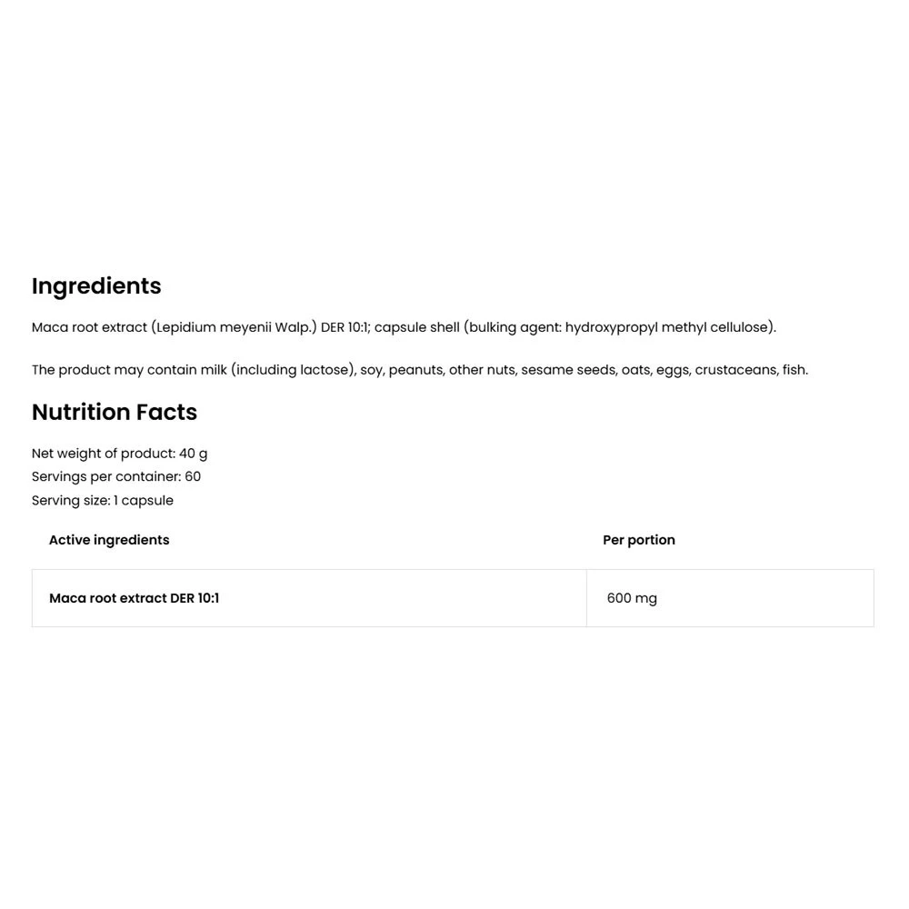 Maca, 600 mg - 60 gélules végétales – Image 5