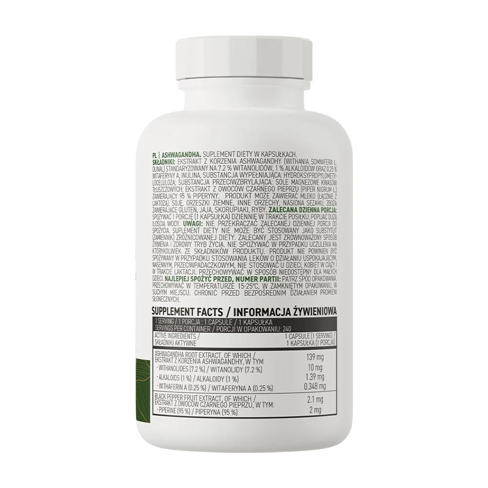 Ostrovit Ashwagandha VÉGÉ (240 Capsules) – Image 6