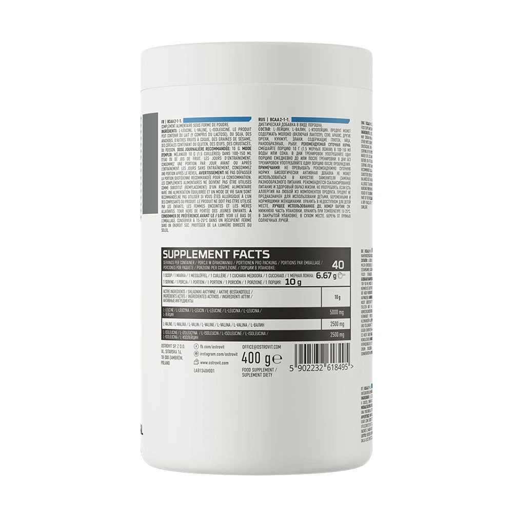 Ostrovit BCAA 2-1-1 (400 g, Naturel) – Image 6