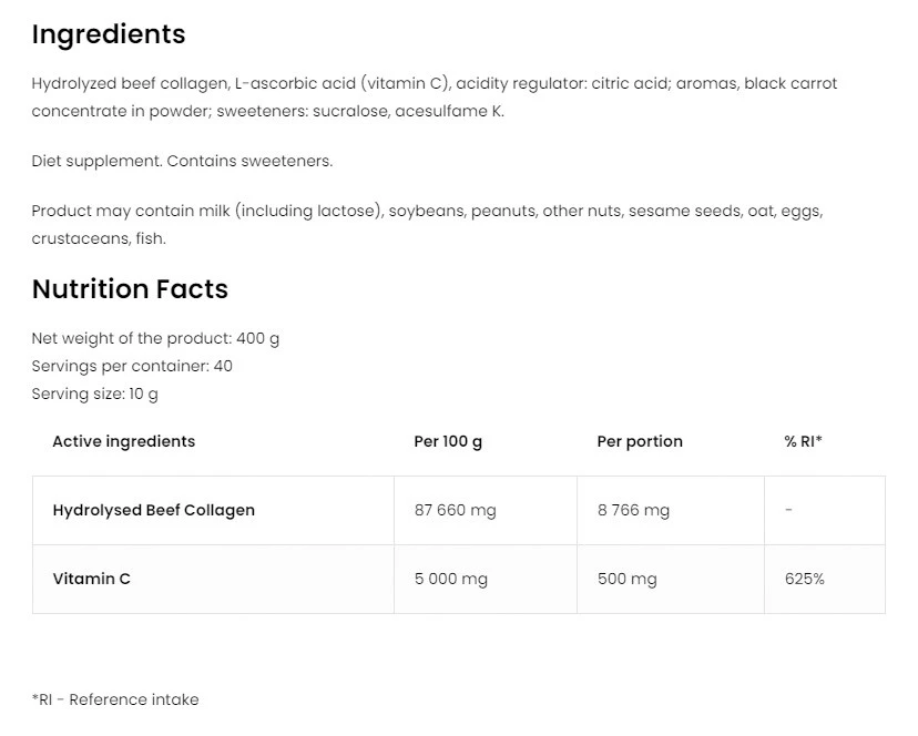Ostrovit Collagène + Vitamine C (400 g, Cola & Rhum) – Image 7