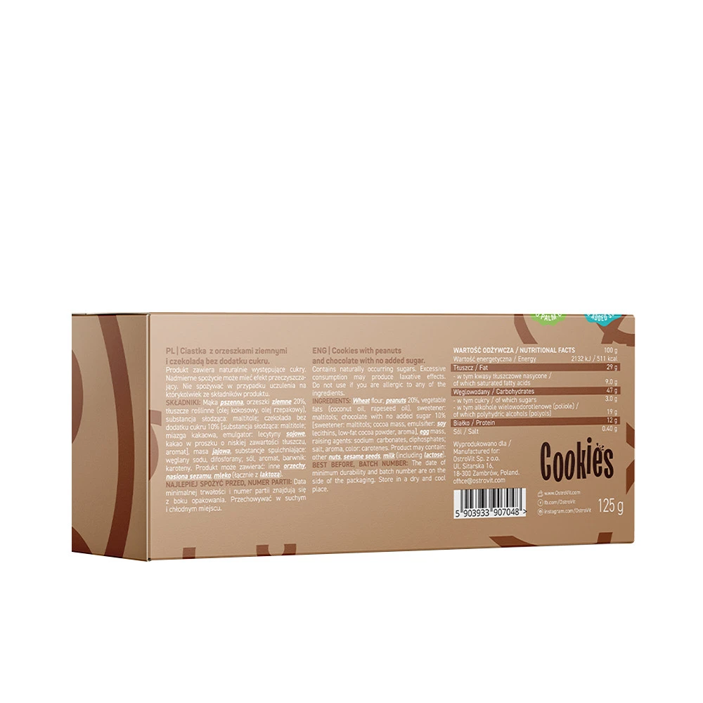 Biscuits Ostrovit aux cacahuètes et chocolat (125 g) – Image 6