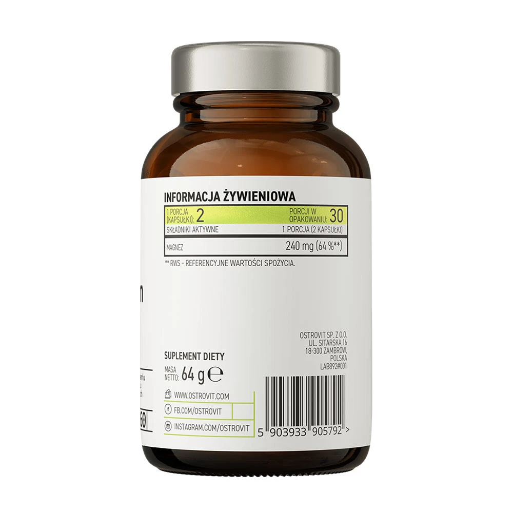 Ostrovit Pharma Citrate de Magnésium (60 capsules) – Image 6